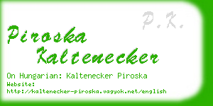 piroska kaltenecker business card